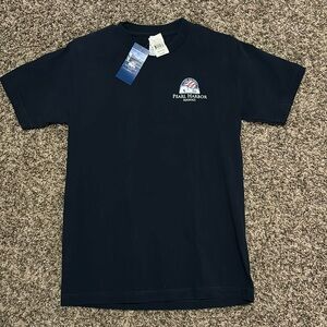 Pearl Harbor USS Arizona Memorial unisex tshirt graphic small navy logo
